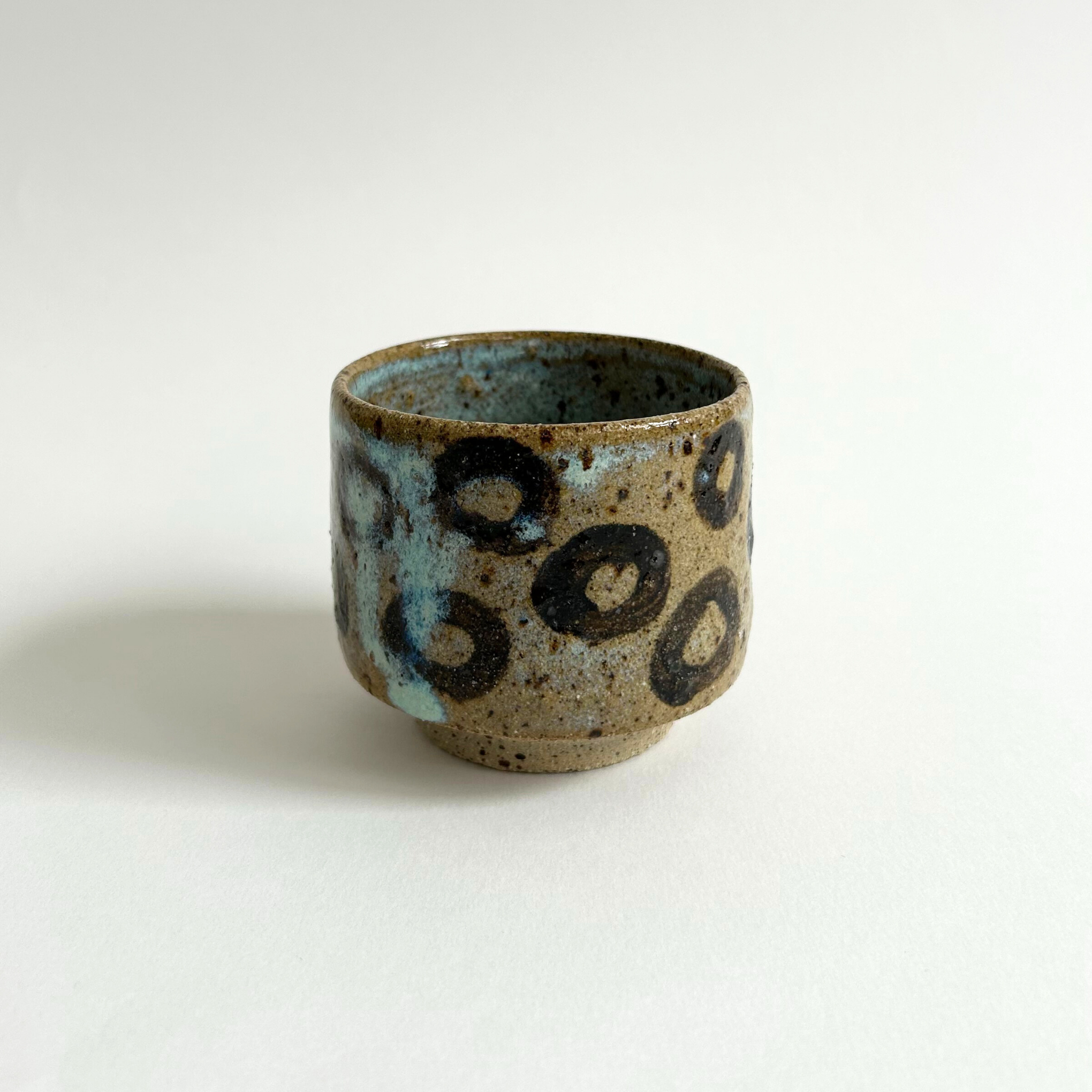 Blue glazed cups